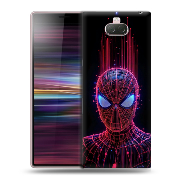 Силиконовый чехол на Sony Xperia 10 с принтом Spiderman Человек паук Силиконовый чехол на Sony Xperia 10 с принтом Spiderman Человек паук