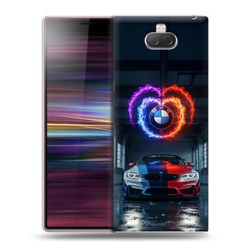 Силиконовый чехол на Sony Xperia 10 с принтом BMW БМВ Силиконовый чехол на Sony Xperia 10 с принтом BMW БМВ