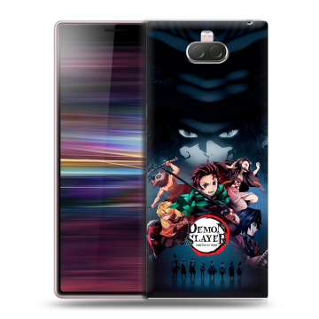 Силиконовый чехол на Sony Xperia 10 с принтом Demon Slayer Клинок рассекающий демонов Силиконовый чехол на Sony Xperia 10 с принтом Demon Slayer Клинок рассекающий демонов