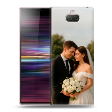 Силиконовый чехол на Sony Xperia 10 с принтом со своим фото