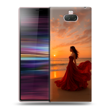 Силиконовый чехол на Sony Xperia 10 с принтом со своим фото