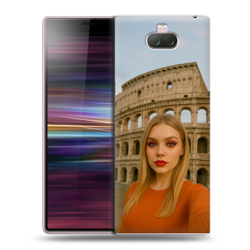 Силиконовый чехол на Sony Xperia 10 с принтом чехол с фото