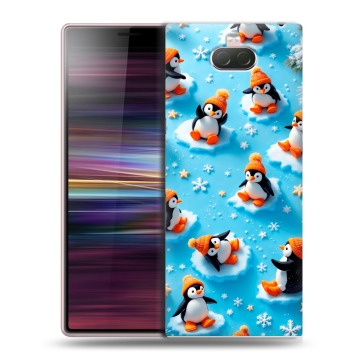 Силиконовый чехол на Sony Xperia 10 с принтом Новый год