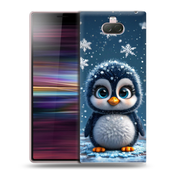 Силиконовый чехол на Sony Xperia 10 с принтом Новый год