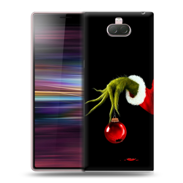 Силиконовый чехол на Sony Xperia 10 с принтом Новый год Гринч