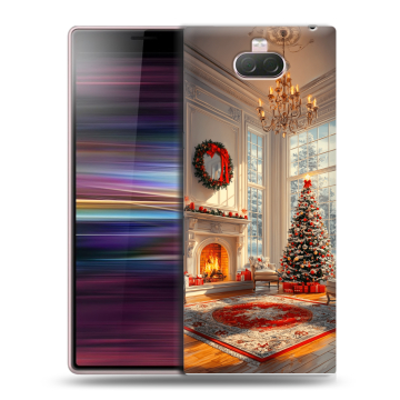 Силиконовый чехол на Sony Xperia 10 с принтом Новый год