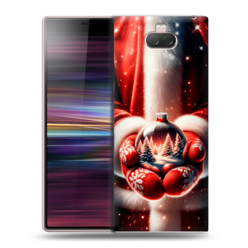 Силиконовый чехол на Sony Xperia 10 с принтом Новый год