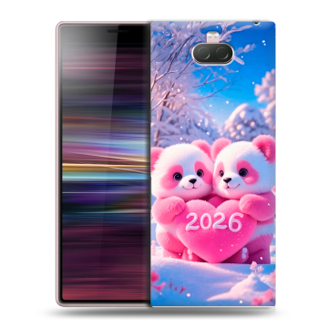Силиконовый чехол на Sony Xperia 10 с принтом Новый год Силиконовый чехол на Sony Xperia 10 с принтом Новый год