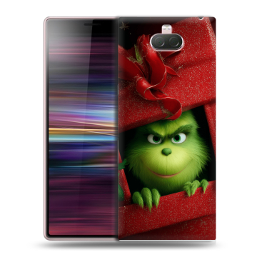 Силиконовый чехол на Sony Xperia 10 с принтом Новый год Силиконовый чехол на Sony Xperia 10 с принтом Новый год