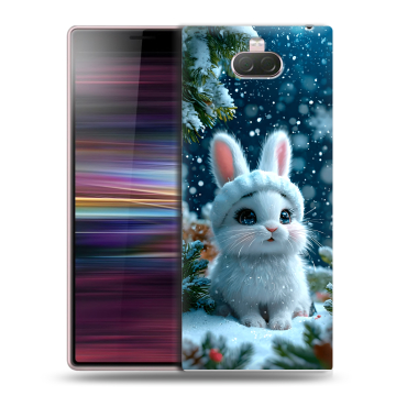 Силиконовый чехол на Sony Xperia 10 с принтом Новый год Силиконовый чехол на Sony Xperia 10 с принтом Новый год