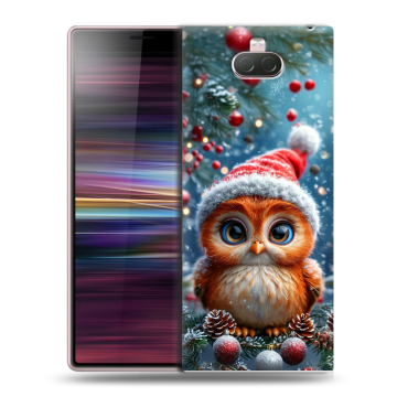 Силиконовый чехол на Sony Xperia 10 с принтом Новый год Силиконовый чехол на Sony Xperia 10 с принтом Новый год