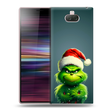 Силиконовый чехол на Sony Xperia 10 с принтом Новый год Силиконовый чехол на Sony Xperia 10 с принтом Новый год