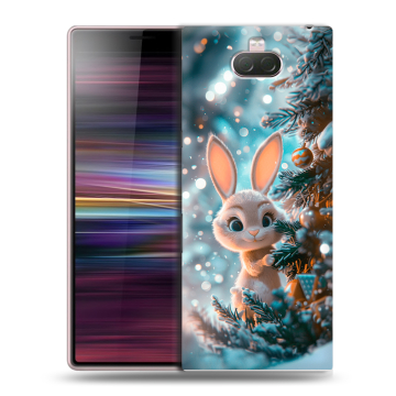 Силиконовый чехол на Sony Xperia 10 с принтом Новый год Силиконовый чехол на Sony Xperia 10 с принтом Новый год