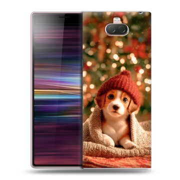 Силиконовый чехол на Sony Xperia 10 с принтом Новый год Силиконовый чехол на Sony Xperia 10 с принтом Новый год