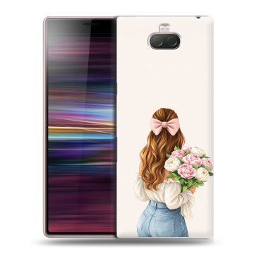 Силиконовый чехол на Sony Xperia 10 с принтом женский Силиконовый чехол на Sony Xperia 10 с принтом женский