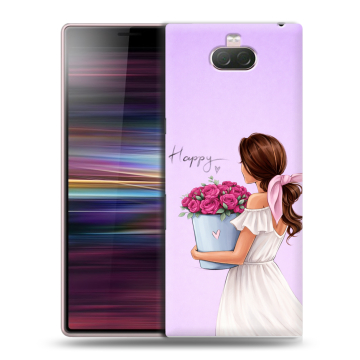 Силиконовый чехол на Sony Xperia 10 с принтом женский