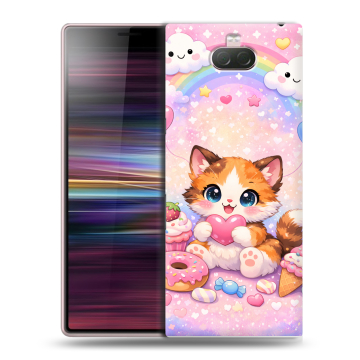 Силиконовый чехол на Sony Xperia 10 с принтом для девочек