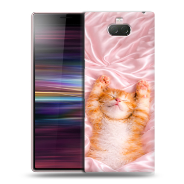 Силиконовый чехол на Sony Xperia 10 с принтом женский