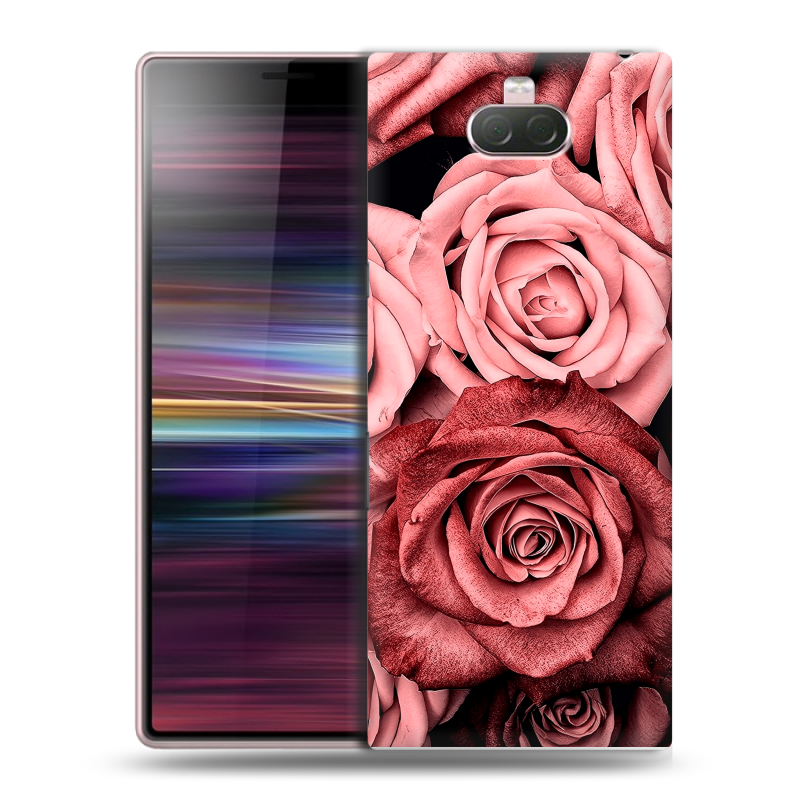 Силиконовый чехол на Sony Xperia 10 с принтом Цветы розы Силиконовый чехол на Sony Xperia 10 с принтом Цветы розы