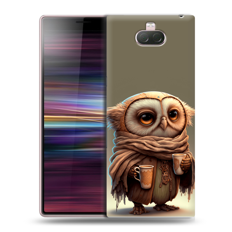 Силиконовый чехол на Sony Xperia 10 с принтом Сова Силиконовый чехол на Sony Xperia 10 с принтом Сова