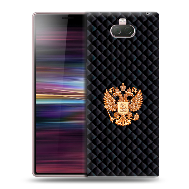 Силиконовый чехол на Sony Xperia 10 с принтом Герб России принт Силиконовый чехол на Sony Xperia 10 с принтом Герб России принт