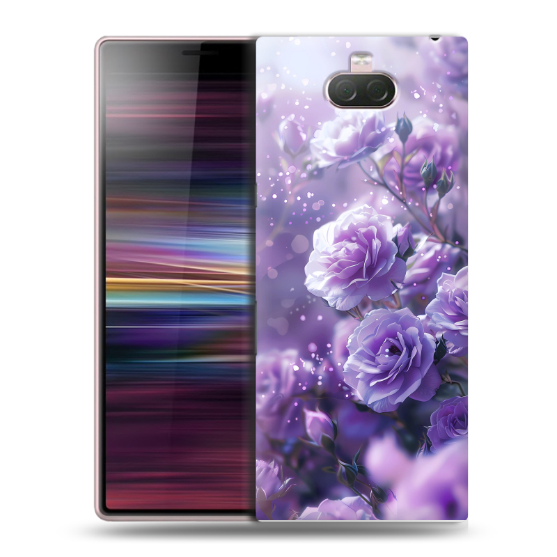 Силиконовый чехол на Sony Xperia 10 с принтом Розы цветы Силиконовый чехол на Sony Xperia 10 с принтом Розы цветы