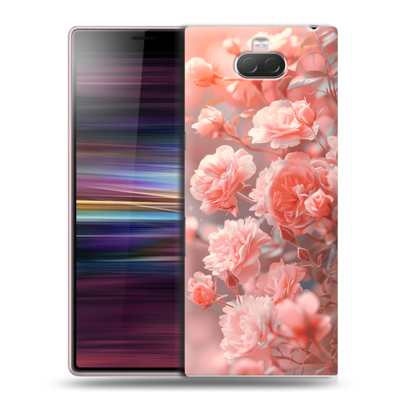 Силиконовый чехол на Sony Xperia 10 с принтом Розы цветы Силиконовый чехол на Sony Xperia 10 с принтом Розы цветы