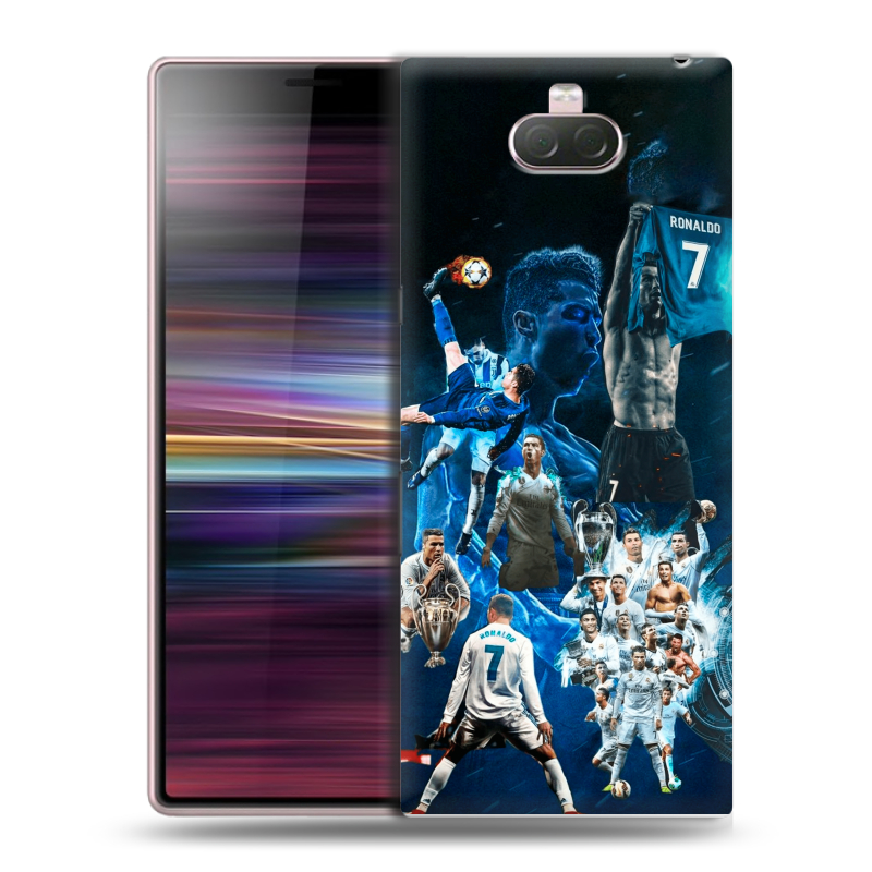Силиконовый чехол на Sony Xperia 10 с принтом Реал Роналдо Силиконовый чехол на Sony Xperia 10 с принтом Реал Роналдо