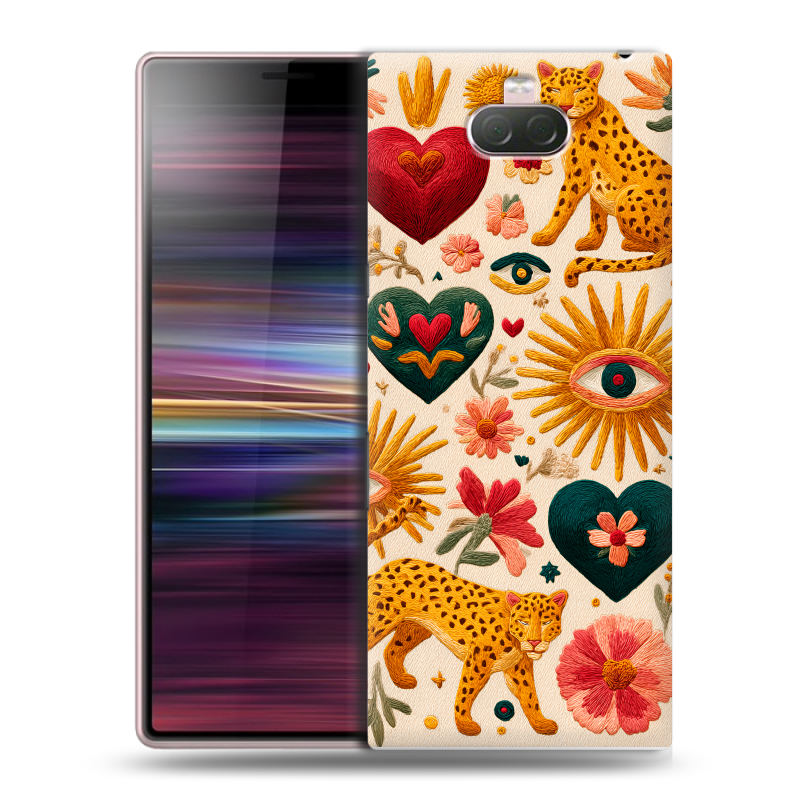 Силиконовый чехол на Sony Xperia 10 с принтом Модный принт Силиконовый чехол на Sony Xperia 10 с принтом Модный принт