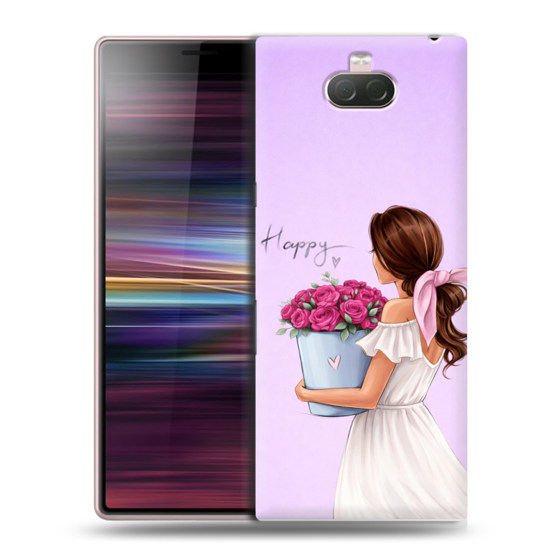 Силиконовый чехол на Sony Xperia 10 с принтом женский Силиконовый чехол на Sony Xperia 10 с принтом женский