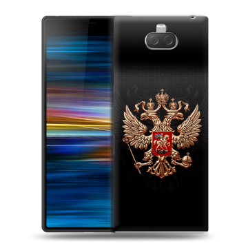Пластиковый чехол на Sony Xperia 10 Plus с принтом Герб России Пластиковый чехол на Sony Xperia 10 Plus с принтом Герб России