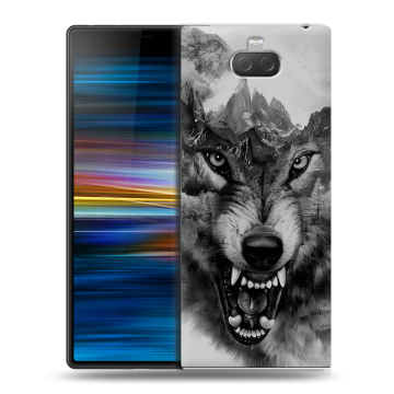 Пластиковый чехол на Sony Xperia 10 Plus с принтом Волк Пластиковый чехол на Sony Xperia 10 Plus с принтом Волк