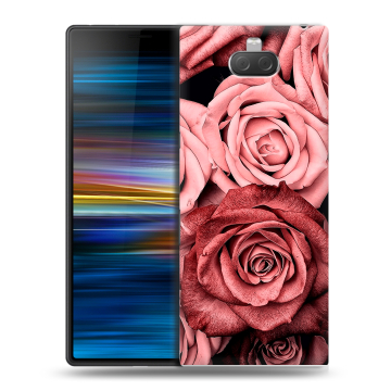 Пластиковый чехол на Sony Xperia 10 Plus с принтом Цветы розы Пластиковый чехол на Sony Xperia 10 Plus с принтом Цветы розы