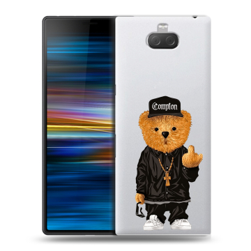 Пластиковый чехол на Sony Xperia 10 Plus с принтом Мишка
