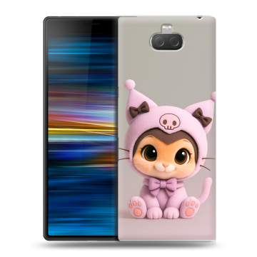 Пластиковый чехол на Sony Xperia 10 Plus с принтом Куроми Kuromi Пластиковый чехол на Sony Xperia 10 Plus с принтом Куроми Kuromi