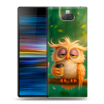 Пластиковый чехол на Sony Xperia 10 Plus с принтом сова Пластиковый чехол на Sony Xperia 10 Plus с принтом сова