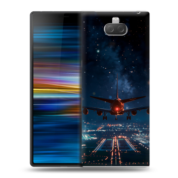 Пластиковый чехол на Sony Xperia 10 Plus с принтом самолет