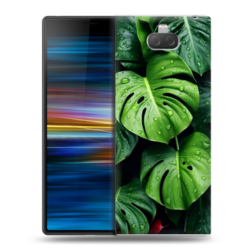 Пластиковый чехол на Sony Xperia 10 Plus с принтом Листья