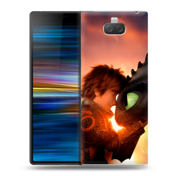Пластиковый чехол на Sony Xperia 10 Plus с принтом Как приручить дракона