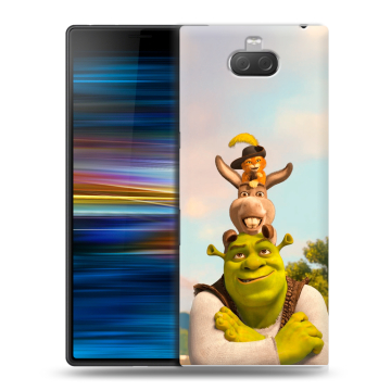Пластиковый чехол на Sony Xperia 10 Plus с принтом Шрек Shrek Пластиковый чехол на Sony Xperia 10 Plus с принтом Шрек Shrek