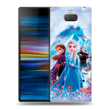 Пластиковый чехол на Sony Xperia 10 Plus с принтом Холодное сердце Frozen Пластиковый чехол на Sony Xperia 10 Plus с принтом Холодное сердце Frozen