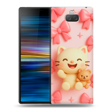 Пластиковый чехол на Sony Xperia 10 Plus с принтом для девочек