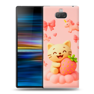 Пластиковый чехол на Sony Xperia 10 Plus с принтом для девочек