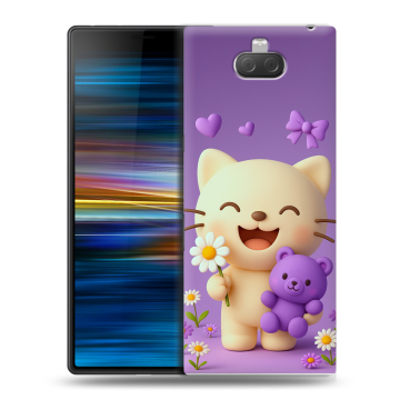 Пластиковый чехол на Sony Xperia 10 Plus с принтом для девочек