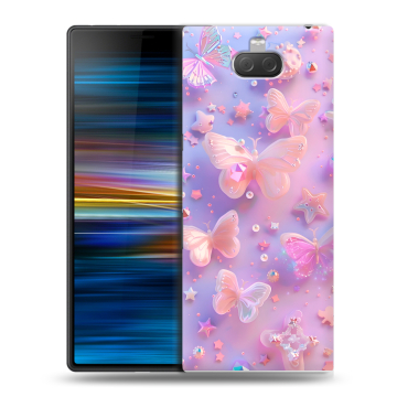 Пластиковый чехол на Sony Xperia 10 Plus с принтом Бабочки