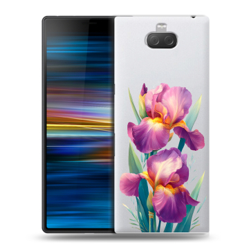 Пластиковый чехол на Sony Xperia 10 Plus с принтом Цветы орхидеи Пластиковый чехол на Sony Xperia 10 Plus с принтом Цветы орхидеи