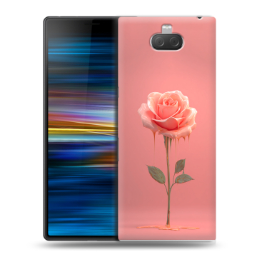 Пластиковый чехол на Sony Xperia 10 Plus с принтом Розовая роза Пластиковый чехол на Sony Xperia 10 Plus с принтом Розовая роза