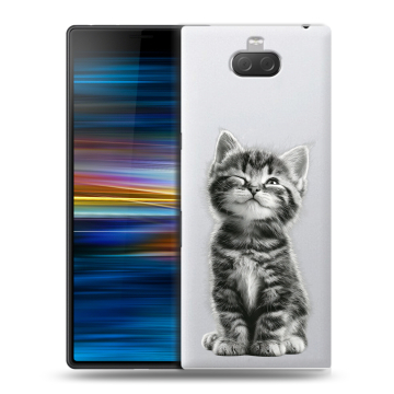 Пластиковый чехол на Sony Xperia 10 Plus с принтом Котенок