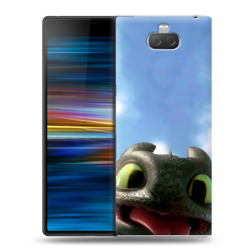 Пластиковый чехол на Sony Xperia 10 Plus с принтом Как приручить дракона