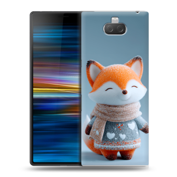 Пластиковый чехол на Sony Xperia 10 Plus с принтом Лиса Пластиковый чехол на Sony Xperia 10 Plus с принтом Лиса